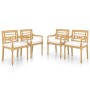 Sillas Batavia con cojines 4 unidades madera maciza de teca de , Sillas de jardín - Ref: Foro24-3087054, Precio: 540,36 €, De...