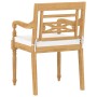 Sillas Batavia con cojines 4 unidades madera maciza de teca de , Sillas de jardín - Ref: Foro24-3087054, Precio: 540,36 €, De...
