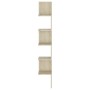 Estantería esquina pared madera roble ahumado 20x20x127,5 cm