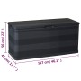 Caja de almacenamiento de jardín negra 117x45x56 cm von , Aufbewahrungsboxen für den Außenbereich - Ref: Foro24-43708, Preis:...