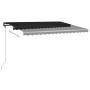 Toldo retráctil manual con luz LED gris antracita 450x300 cm von , Markisen - Ref: Foro24-3069764, Preis: 540,02 €, Rabatt: %