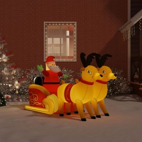 Papá Noel y renos de Navidad inflables con LED 130 cm von , Weihnachtsbeleuchtung - Ref: Foro24-345330, Preis: 100,16 €, Raba...