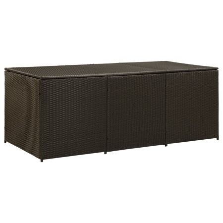 Caja de almacenaje jardín ratán sintético marrón 180x90x70 cm von , Aufbewahrungsboxen für den Außenbereich - Ref: Foro24-464...