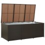 Caja de almacenaje jardín ratán sintético marrón 180x90x70 cm von , Aufbewahrungsboxen für den Außenbereich - Ref: Foro24-464...