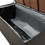 Caja de almacenaje jardín ratán sintético marrón 180x90x70 cm