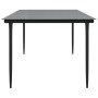 Mesa comedor jardín acero y vidrio templado negro 200x100x74 cm von , Gartentische - Ref: Foro24-319280, Preis: 247,52 €, Rab...