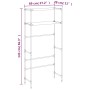 Estantería 2 niveles sobre lavadora hierro negro 69x28x143 cm by , Towel racks - Ref: Foro24-343131, Price: 27,83 €, Discount: %
