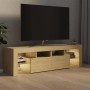Mueble de TV con luces LED color roble Sonoma 140x36,5x40 cm von , TV-Möbel - Ref: Foro24-804367, Preis: 117,39 €, Rabatt: %