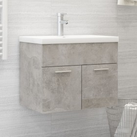 Mueble con lavabo madera de ingeniería gris hormigón