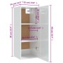 Armario colgante madera de ingeniería blanco brillo 35x34x90 cm by , Lockers and storage cabinets - Ref: Foro24-812480, Price...