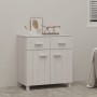 Aparador HAMAR madera maciza de pino blanca 79x40x80 cm de , Aparadores - Ref: Foro24-340437, Precio: 109,35 €, Descuento: %