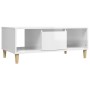 Mesa de centro madera contrachapada blanco brillo 90x50x36,5 cm by , Coffee table - Ref: Foro24-821062, Price: 49,21 €, Disco...