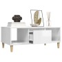 Mesa de centro madera contrachapada blanco brillo 90x50x36,5 cm by , Coffee table - Ref: Foro24-821062, Price: 49,21 €, Disco...