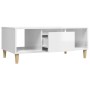 Mesa de centro madera contrachapada blanco brillo 90x50x36,5 cm by , Coffee table - Ref: Foro24-821062, Price: 49,21 €, Disco...