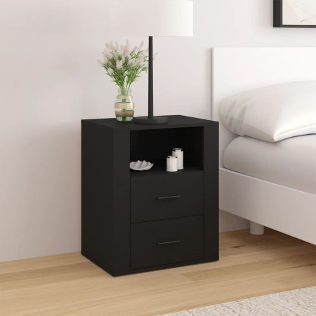 Mesita de noche madera contrachapada negro 50x36x60 cm de , Mesitas de noche - Ref: Foro24-816729, Precio: 77,65 €, Descuento: %