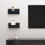 Estantes de pared 2 unidades negro brillo 40x11,5x18 cm von , Regale und Regale - Ref: Foro24-807311, Preis: 17,80 €, Rabatt: %