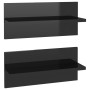 Estantes de pared 2 unidades negro brillo 40x11,5x18 cm von , Regale und Regale - Ref: Foro24-807311, Preis: 17,80 €, Rabatt: %