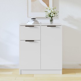 Aparador de madera contrachapada blanco 60x30x70 cm by , Sideboards - Ref: Foro24-811106, Price: 83,95 €, Discount: %