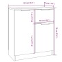 Aparador de madera contrachapada blanco 60x30x70 cm by , Sideboards - Ref: Foro24-811106, Price: 83,95 €, Discount: %