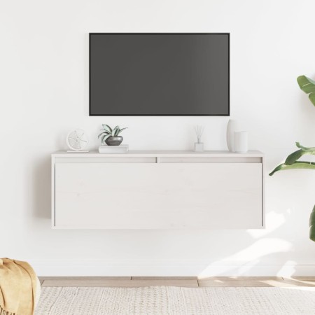 Armario de pared de madera maciza de pino blanco 100x30x35 cm von , Regale und Regale - Ref: Foro24-813467, Preis: 75,53 €, R...