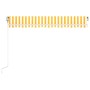Yellow and white automatic retractable awning 450x300 cm by vidaXL, Awnings - Ref: Foro24-3068928, Price: 440,71 €, Discount: %