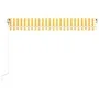 Yellow and white automatic retractable awning 450x300 cm by vidaXL, Awnings - Ref: Foro24-3068928, Price: 378,37 €, Discount: %