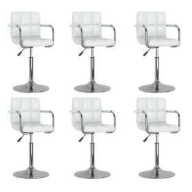 Sillas de comedor giratorias 6 unidades cuero sintético blanco by , dining chairs - Ref: Foro24-3087896, Price: 370,55 €, Dis...
