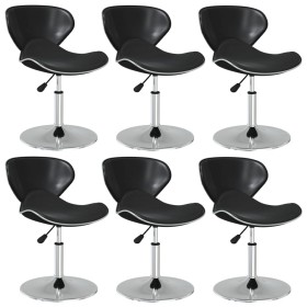 Sillas de comedor 6 unidades cuero sintético negro by , dining chairs - Ref: Foro24-3088586, Price: 301,65 €, Discount: %