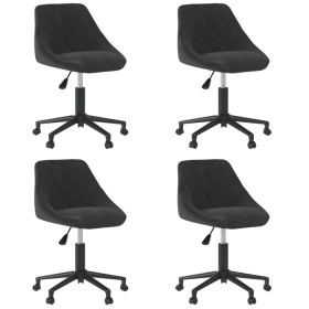 Sillas de comedor giratorias 4 unidades terciopelo negro by , dining chairs - Ref: Foro24-3089007, Price: 270,54 €, Discount: %