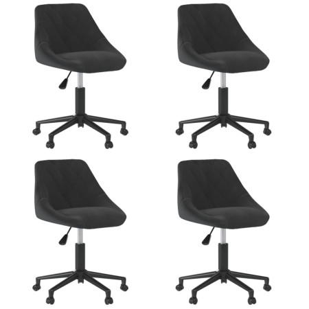 Sillas de comedor giratorias 4 unidades terciopelo negro by , dining chairs - Ref: Foro24-3089007, Price: 270,40 €, Discount: %