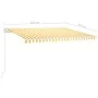 Gelb-weiße, automatisch einziehbare Markise, 450 x 300 cm von vidaXL, Markisen - Ref: Foro24-3068928, Preis: 378,37 €, Rabatt: %