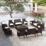 Juego muebles de jardín 16 pzas y cojines ratán sintético negro von , Gartensets - Ref: Foro24-3095956, Preis: 1,00 €, Rabatt: %