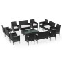 Juego muebles de jardín 16 pzas y cojines ratán sintético negro von , Gartensets - Ref: Foro24-3095956, Preis: 1,00 €, Rabatt: %