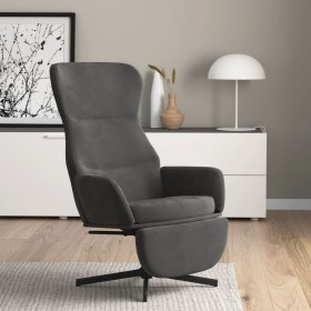 Sillón de relax con reposapiés terciopelo gris oscuro von , Sessel - Ref: Foro24-3097496, Preis: 119,58 €, Rabatt: %