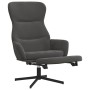 Sillón de relax con reposapiés terciopelo gris oscuro de , Sillones - Ref: Foro24-3097496, Precio: 121,24 €