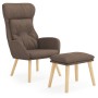 Sillón de relax con taburete de tela gris taupé de , Sillones - Ref: Foro24-3097759, Precio: 133,15 €, Descuento: %