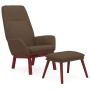 Sillón de relax con taburete de tela gris taupé by , Armchairs - Ref: Foro24-3097880, Price: 144,69 €, Discount: %