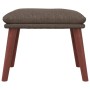 Sillón de relax con taburete de tela gris taupé by , Armchairs - Ref: Foro24-3097880, Price: 144,69 €, Discount: %