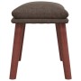 Sillón de relax con taburete de tela gris taupé by , Armchairs - Ref: Foro24-3097880, Price: 144,69 €, Discount: %
