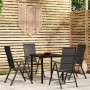 Juego de comedor de jardín 5 piezas negro von , Gartensets - Ref: Foro24-3099102, Preis: 336,45 €, Rabatt: %