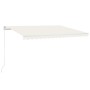 Automatic retractable cream awning 450x300 cm by vidaXL, Awnings - Ref: Foro24-3068927, Price: 424,17 €, Discount: %