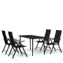 Juego de comedor para jardín 5 piezas negro von , Gartensets - Ref: Foro24-3099109, Preis: 369,84 €, Rabatt: %