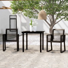Juego de comedor para jardín 3 piezas negro by , Garden sets - Ref: Foro24-3099149, Price: 280,21 €, Discount: %