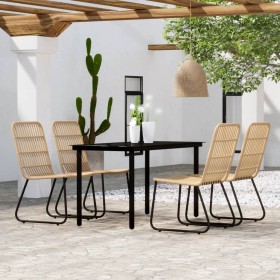 Juego de comedor para jardín 5 piezas color roble by , Garden sets - Ref: Foro24-3099163, Price: 591,62 €, Discount: %