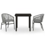Juego de comedor de jardín 3 piezas gris by , Garden sets - Ref: Foro24-3099233, Price: 254,89 €, Discount: %