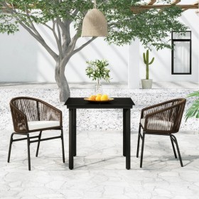 Juego de comedor de jardín 3 piezas marrón by , Garden sets - Ref: Foro24-3099227, Price: 288,08 €, Discount: %