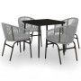 Juego de comedor para jardín 5 piezas ratán sintético gris von , Gartensets - Ref: Foro24-3099252, Preis: 430,64 €, Rabatt: %