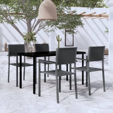 Juego de comedor para jardín 5 piezas negro von , Gartensets - Ref: Foro24-3099265, Preis: 331,24 €, Rabatt: %
