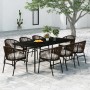 Juego de comedor de jardín 9 piezas marrón de , Conjuntos de jardín - Ref: Foro24-3099250, Precio: 1,00 €, Descuento: %