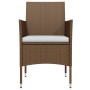 Juego de comedor de jardín 3 piezas con cojines marrón y negro by , Garden sets - Ref: Foro24-3099299, Price: 227,86 €, Disco...
